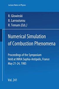 Numerical Simulation of Combustion Phenomena: Proceedings of the Symposium Held at Inria Sophia-Antipolis, France, May 21-24, 1985