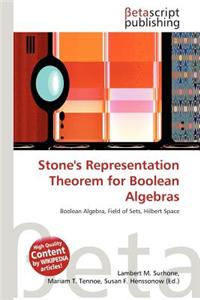 Stone's Representation Theorem for Boolean Algebras
