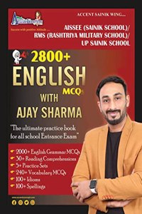 2800+ English MCQs Practice Book for(AISSEE) Sainik School Class 6th