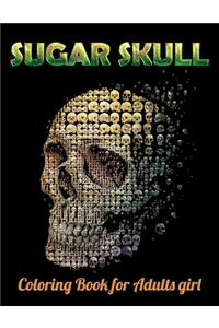 Sugar Skull Coloring Book for Adults girl