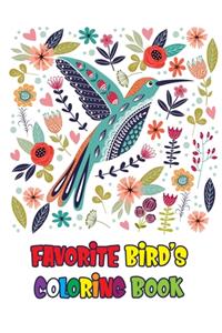 Favorite Bird's Coloring Book