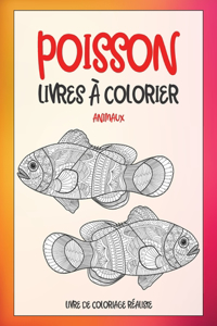 Livres à colorier - Livre de coloriage réaliste - Animaux - Poisson
