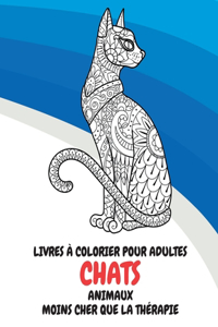 Livres à colorier pour adultes - Moins cher que la thérapie - Animaux - Chats