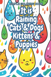 Coloring Book It is raining cats & dogs & kittens & puppies
