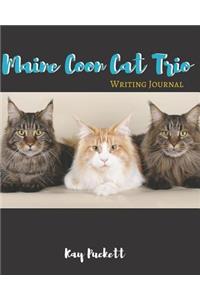 Maine Coon Cat Trio Writing Journal