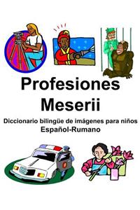 Español-Rumano Profesiones/Meserii Diccionario bilingüe de imágenes para niños