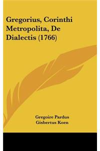 Gregorius, Corinthi Metropolita, de Dialectis (1766)