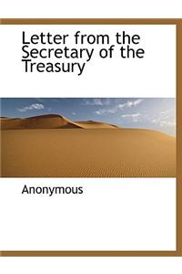 Letter from the Secretary of the Treasury