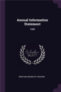 Annual Information Statement