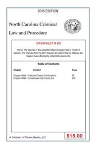 North Carolina Criminal Law and Procedure-Pamphlet 89