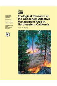 Ecological Research in the Goosenesst Adaptive Management Area in Northeastern California