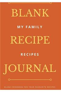 Blank Recipe Journal