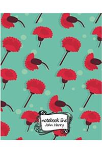 Notebook Line Line Flower Pattern No.1
