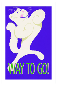 Triumphant Kitty Graduation Greeting Card