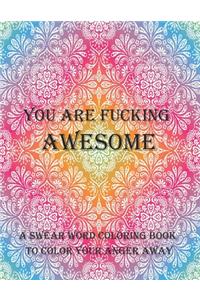 You are fucking awesome a swear word coloring book to color your anger away
