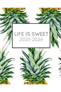 Life Is Sweet 2020-2024: 5-Year Journal Record Personal Memories in Diary for Five Years