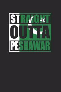 Straight Outta Peshawar 120 Page Notebook Lined Journal for Peshawar Pakistan Pride