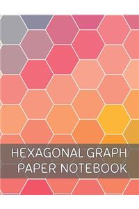 Hexagon Graph Paper Notebook: Composition Book for chemistry, graphs, gaming, mapping & sketches- Half Inch Hexagon-100 pages- 8.5" x 11"-Colorful hexagon grid journal for scienc