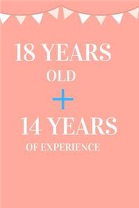18 Years Old + 14 Years of Experience