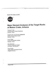 Major Element Analysis of the Target Rocks at Meteor Crater, Arizona
