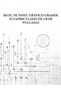 Bloc de papel gráfico grande (cuadriculado de 1/8 de pulgada)