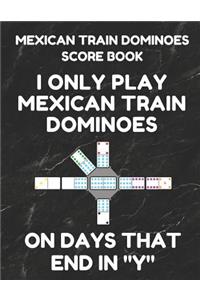 Mexican Train Dominoes Score Book