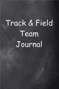 Track & Field Team Journal Chalkboard Design