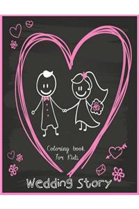 Wedding story Coloring book for Kids