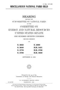 Miscellaneous National Parks Bills