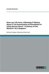 Does Our Life Have a Meaning If History Doesn't? an Examination of Parenthesis in Julian Barnes Novel a History of the World in 10,5 Chapters