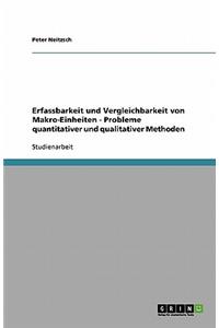 Erfassbarkeit und Vergleichbarkeit von Makro-Einheiten - Probleme quantitativer und qualitativer Methoden