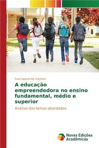 A educação empreendedora no ensino fundamental, médio e superior
