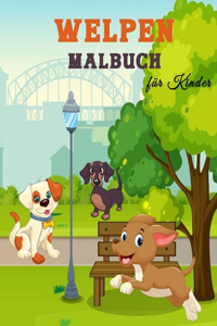 Welpen Malbuch für Kinder