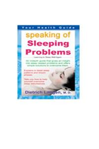 Speaking of Sleeping Problems