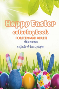 Happy Easter coloring book for teens and adults