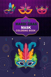 Cute Mardi Gras Mask Coloring book