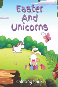 Easter and Unicorn Coloring Book