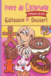 Livre de coloriage Gâteaux et dessert Enfants 4-8 ans