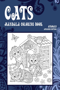 Mandala Coloring Book Advanced Pattern - Animals - Cats