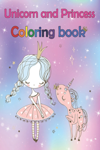 Unicorn And Princess Coloring Book