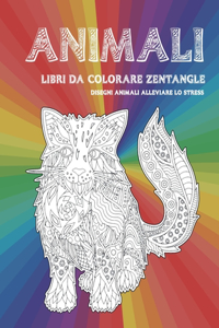 Libri da colorare Zentangle - Disegni animali alleviare lo stress - Animali