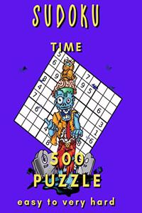 Sudoku Time: 500 Puzzle Easy to Very Hard