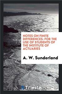 Notes on Finite Differences
