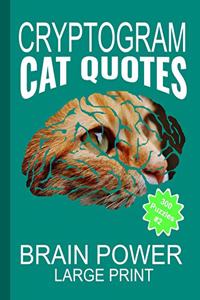 Cryptogram Cat Quotes - Large Print