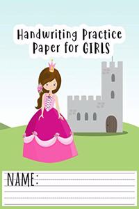 Handwriting Practice Paper for Girls
