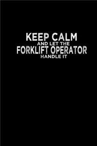 Keep calm and let the forklift operator handle it