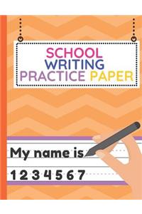 School Writing Practice Paper