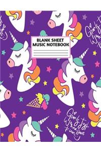 Blank Sheet Music Notebook