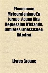 Phenomene Meteorologique En Europe