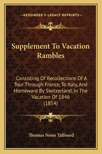 Supplement To Vacation Rambles